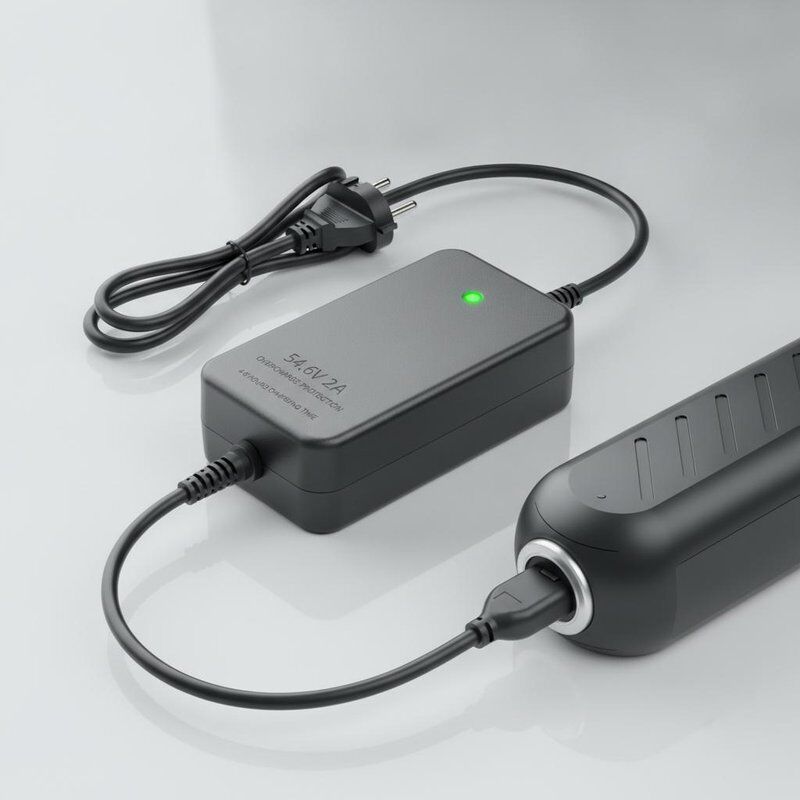 54.6V 2A Ebike Battery Charger with 4-6 Hours Charging Time and Overcharge Protection for Electric Scooters