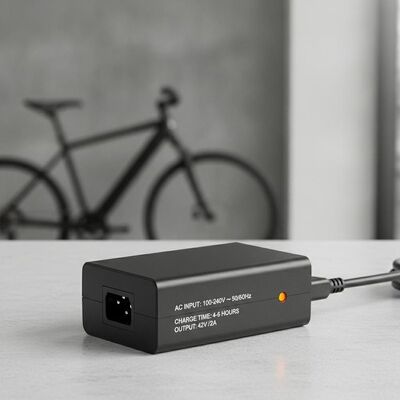 300 Gramm Leichtgewicht Ebike Batterie Ladegerät mit 100-240V AC-Eingang und 4-6 Stunden Ladezeit für Elektrofahrräder